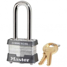 MASTER LOCK 3DLHCOM, 4 PIN TUMBLER SAFETY PADLOCK KEYED DIFF. 1-9/16"
